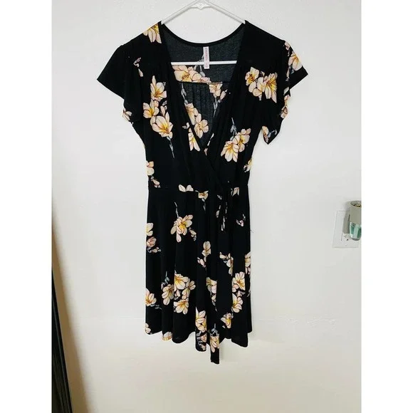 Xhilaration Floral Black Dress - Picture 3 of 7